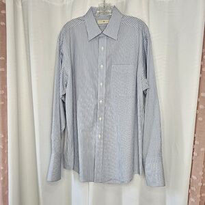 Joseph Abboud men's striped dress shirt long sleeve french cuff size 16 1/2